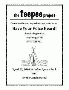 The TeePee project flier
